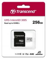 Карта пам'яті Transcend microSDXC 256GB C10 UHS-I R95/W45MB/s + SD адаптер